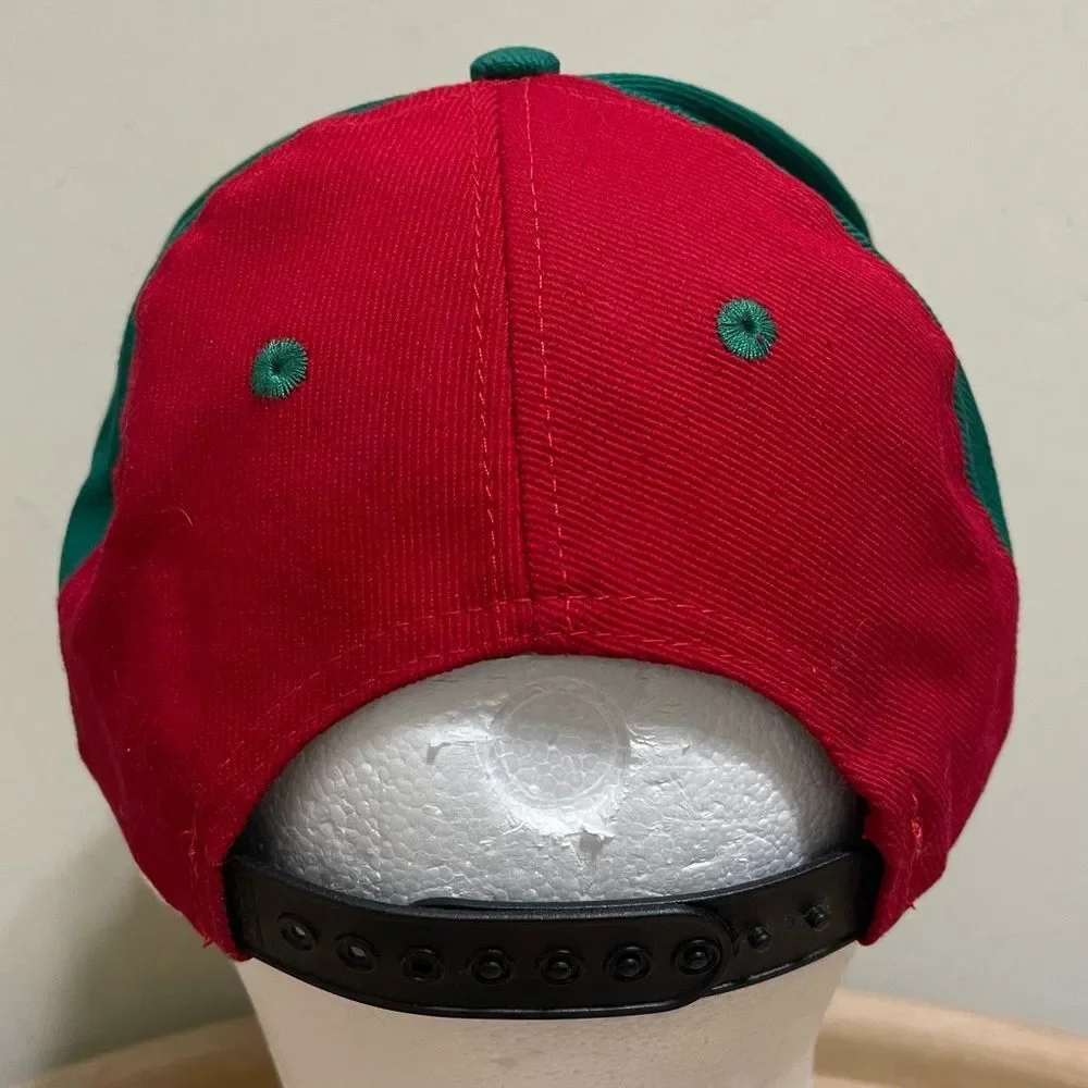 Vintage Merry Christmas Graphic Snapback Hat Cotton Embroidered Festive Holiday - Picture 6 of 14